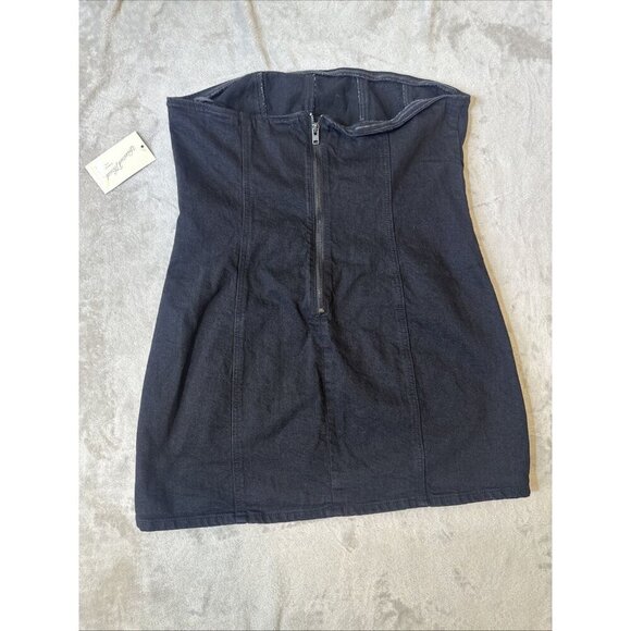 Universal Thread Denim Corset Tube Top Women’s Size Medium Strapless Bustier 12 - Picture 10 of 10